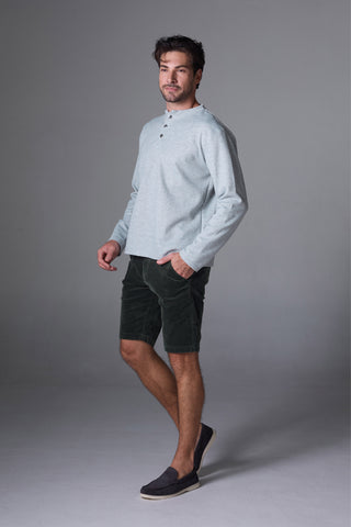 Jack Russel - Men Couduroy Shorts - Handwerk JS-222/GRN Slim Fit Green