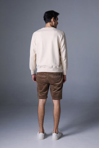 Jack Russel - Men Couduroy Shorts - Handwerk JS-222/LK Slim Fit Light Khaki