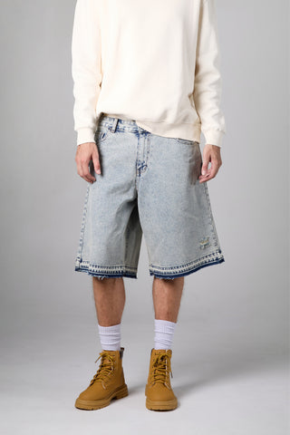 Jack Russel - Men Jort Pants -Handwerk JS-HAZE Jort Pants Rust Blue Snow Stone Washed