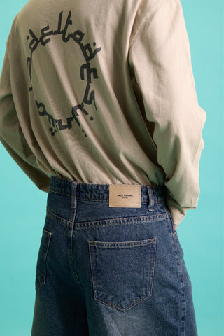 Jack Russel - Men Denim Shorts - Klassik JS-JORTS Jorts Bermuda Rust Blue Fade