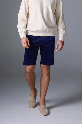 Jack Russel - Men Couduroy Shorts - Handwerk JS-222/NAVY Slim Fit Navy