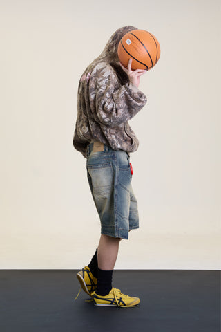 Jack Russel - Men Denim Shorts - Klassik JS-BAGGY Super Baggy Deep Rust Blue Fade
