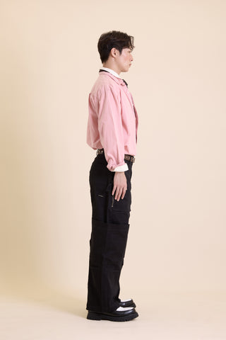 Jack Russel - Men Cargo - Handwerk JF-REN/BK Loose Fit Kangaroo Pocket Black