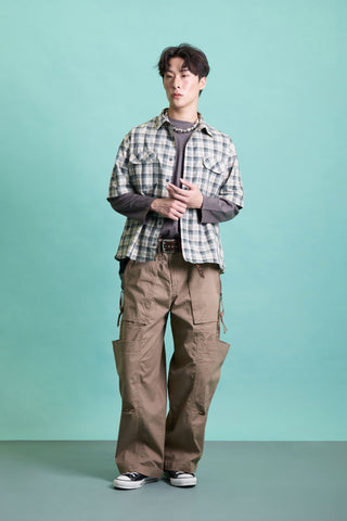 Jack Russel - Men Cargo - Handwerk JF-REN/KK Loose Fit Kangaroo Pocket Khaki