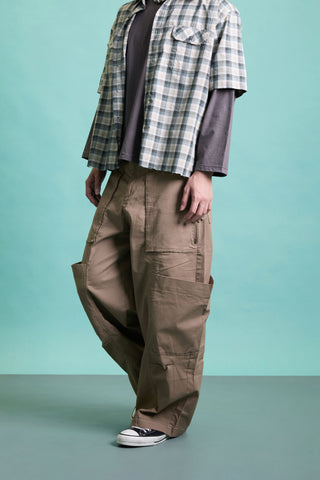 Jack Russel - Men Cargo - Handwerk JF-REN/KK Loose Fit Kangaroo Pocket Khaki
