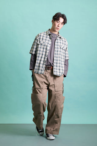 Jack Russel - Men Cargo - Handwerk JF-REN/KK Loose Fit Kangaroo Pocket Khaki