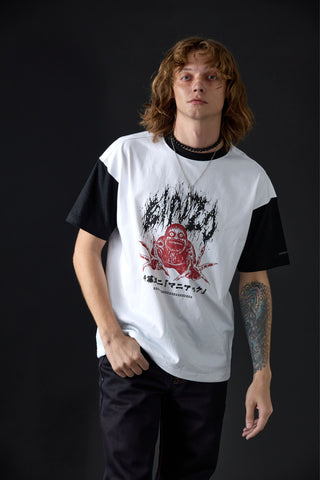 Jack Russel X Junji Ito - Unisex T-Shirts - Handwerk  TJ-JUNJI3 Oversized Drop Shoulder Black
