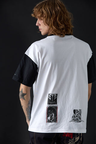 Jack Russel X Junji Ito - Unisex T-Shirts - Handwerk  TJ-JUNJI3 Oversized Drop Shoulder Black