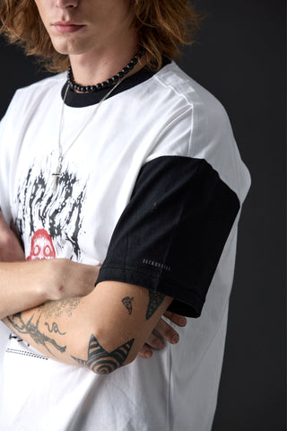 Jack Russel X Junji Ito - Unisex T-Shirts - Handwerk  TJ-JUNJI3 Oversized Drop Shoulder Black