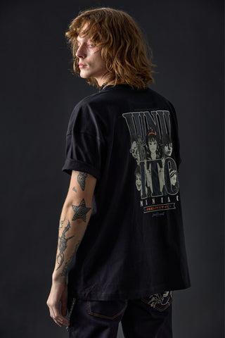 Jack Russel X Junji Ito - Unisex T-Shirts - Handwerk  TJ-JUNJI5 Oversized Drop Shoulder Black
