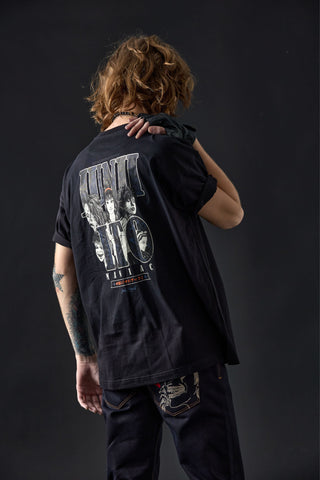 Jack Russel X Junji Ito - Unisex T-Shirts - Handwerk  TJ-JUNJI5 Oversized Drop Shoulder Black