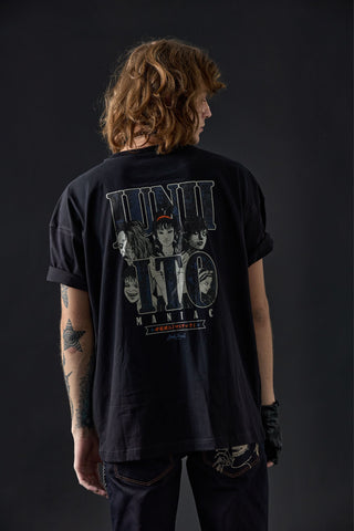 Jack Russel X Junji Ito - Unisex T-Shirts - Handwerk  TJ-JUNJI5 Oversized Drop Shoulder Black