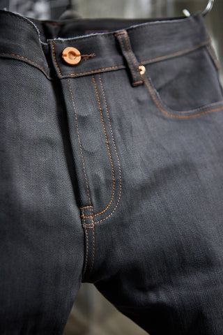 Jack Russel - Men Jeans - Meisterwerk J-RIM5 Slim Fit Metallic Grey & Red Selvedge Unsanforized