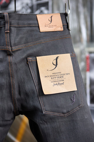 Jack Russel - Men Jeans - Meisterwerk J-RIM5 Slim Fit Metallic Grey & Red Selvedge Unsanforized