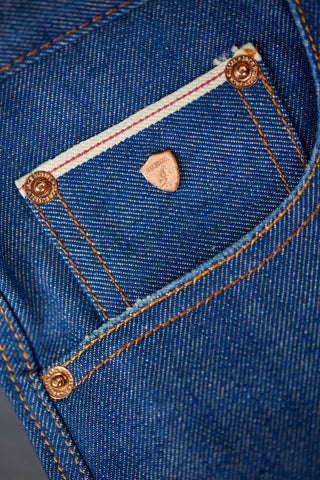 Jack Russel - Men Jeans - Meisterwerk J-RIM4 Slim Fit Metallc/Royal Blue & Red Selvedge Unsanforized