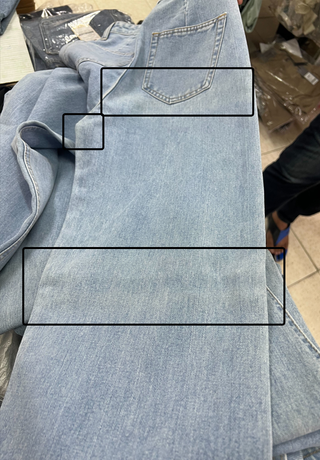 แจ็ค รัสเซล - กางเกงยีนส์ผู้หญิง - Klassik JF-125 ทรงขากว้าง สีฟ้า เอวกลาง