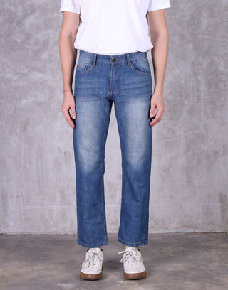 กางเกงยีนส์ผู้ชาย ทรงกระบอกใหญ่ Straight Fit รุ่น J-1195 กางเกงยีนส์แจ็ครัสเซล Jack Russel Jeans